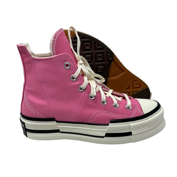 Converse Chuck 70 Plus High Top Shoes Skate Canvas Pink Women's Size A05466C - Picture 4 of 9